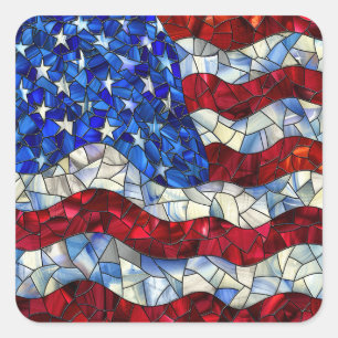 Amerikaanse vlag Glas in lood Stickers
