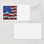 Amerikaanse vlag Glas in lood Visitekaartjes (Voorkant / Achterkant)