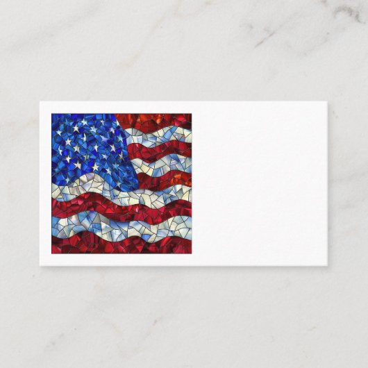 Amerikaanse vlag Glas in lood Visitekaartjes (Voorkant)