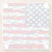 Amerikaanse vlag glazen onderzetter (Achterkant)