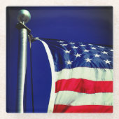 Amerikaanse vlag glazen onderzetter (Voorkant)