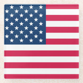 Amerikaanse vlag glazen onderzetter