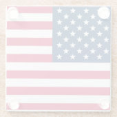 Amerikaanse vlag glazen onderzetter (Achterkant)