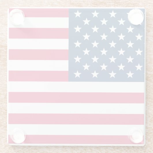 Amerikaanse vlag glazen onderzetter (Achterkant)