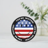 Amerikaanse vlag glimlachen kaart (Staand voorkant)