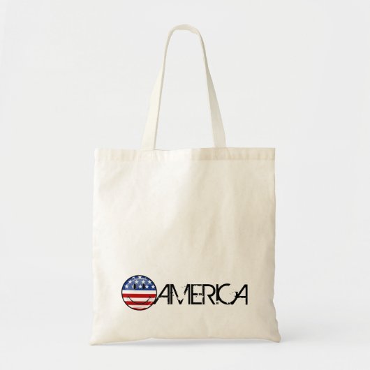 Amerikaanse vlag glimlachen tote bag (Voorkant)