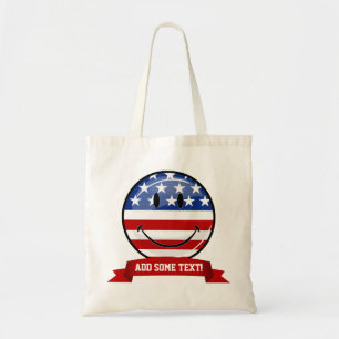 Amerikaanse vlag glimlachen tote bag