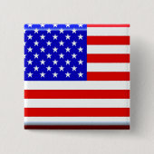 Amerikaanse vlag Glossy Button Pin (Voorkant)