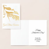 Amerikaanse vlag God zegene Amerika of Jouw tekst Folie Kaarten (Display)