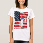 Amerikaanse vlag God zegene Amerika Patriottisch T T-shirt (Voorkant)
