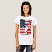 Amerikaanse vlag God zegene Amerika Patriottisch T T-shirt (Voorkant volledig)