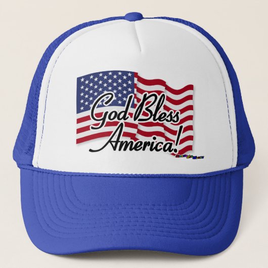 Amerikaanse vlag - God zegene Amerika! Trucker Pet (Voorkant)