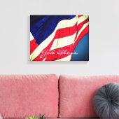 Amerikaanse vlag - God zegene verpakte canvas prin Afdruk (Insitu (Woonkamer))