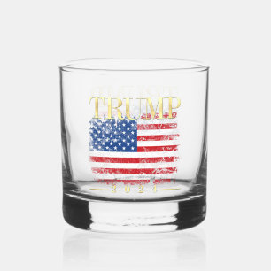  Amerikaanse vlag Gold Trump 2024 Whisky Glas