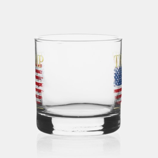  Amerikaanse vlag Gold Trump 2024 Whisky Glas (Links)
