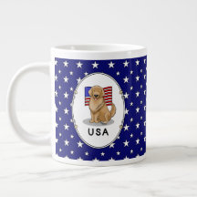 Amerikaanse vlag Golden Retriever Dog Patriotic