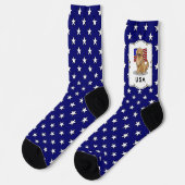 Amerikaanse vlag Golden Retriever Dog Patriotic Sokken (Links)