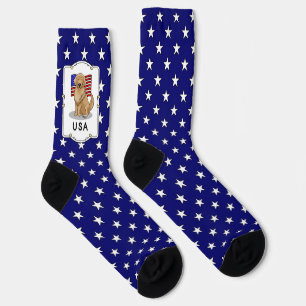Amerikaanse vlag Golden Retriever Dog Patriotic Sokken