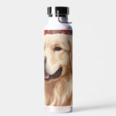 Amerikaanse vlag Golden Retriever Waterfles (Links)