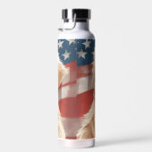 Amerikaanse vlag Golden Retriever Waterfles (Rechts)