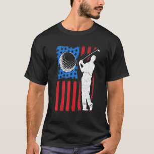 Amerikaanse vlag Golf 4 juli Patriotic Golfer Usa T-shirt