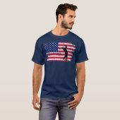 Amerikaanse vlag Golf 4 juli Patriottische Golfer T-shirt (Voorkant volledig)