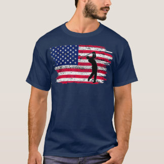 Amerikaanse vlag Golf 4 juli Patriottische Golfer T-shirt