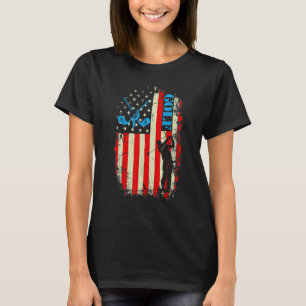 Amerikaanse vlag Golf Clothing Golfer Golf T-shirt
