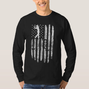 Amerikaanse vlag Golf Clothing Golfer Golf T-shirt