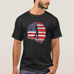 Amerikaanse vlag  Golf Golfing Happy 4th Ju T-shirt