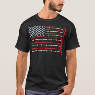 Amerikaanse vlag Golf golfwaterflessen T-shirt