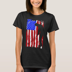  Amerikaanse vlag Golf Mannen Vrouwen T-shirt