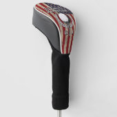 Amerikaanse vlag Golf Monogram Design Golfheadcover (Schuin)