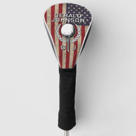 Amerikaanse vlag Golf Monogram Design Golfheadcover