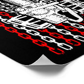 Amerikaanse vlag Golf Player Funny Chainzaag Bask Poster (Hoek)