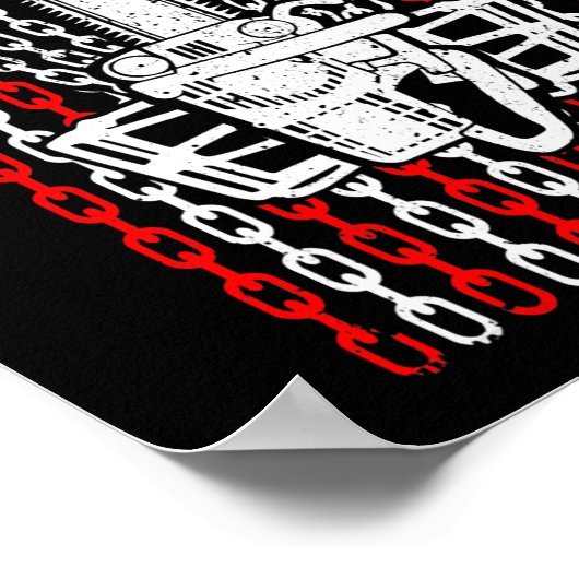 Amerikaanse vlag Golf Player Funny Chainzaag Bask Poster (Hoek)