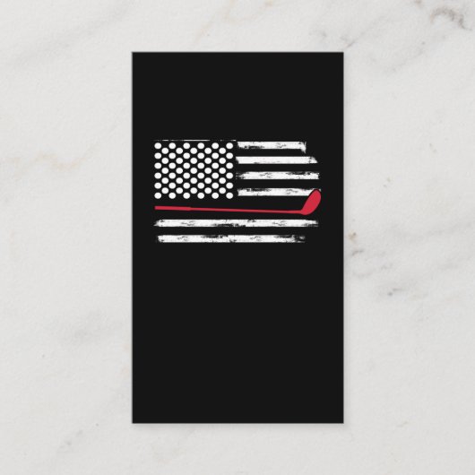 Amerikaanse vlag Golf Player USA op 4 juli Golfer Visitekaartje (Voorkant)