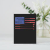 Amerikaanse vlag Golf USA Patriotic Golfing Briefkaart (Staand voorkant)