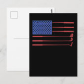 Amerikaanse vlag Golf USA Patriotic Golfing Briefkaart (Voorkant / Achterkant)