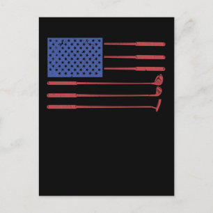 Amerikaanse vlag Golf USA Patriotic Golfing Briefkaart