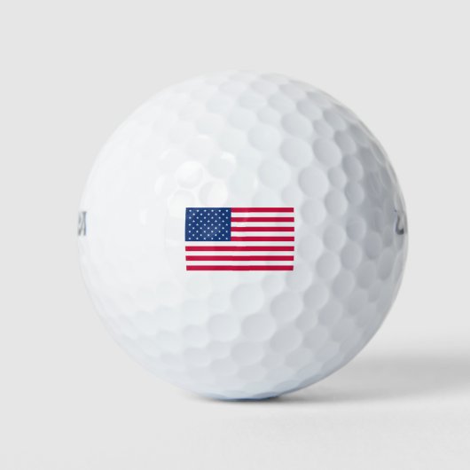 Amerikaanse vlag Golfbal Golfballen (Voorkant)