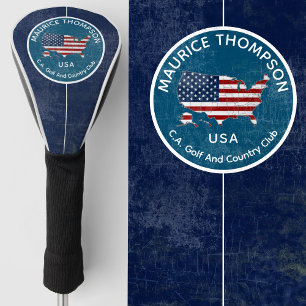 Amerikaanse Vlag Golfclub Naam V.S. Golfheadcover