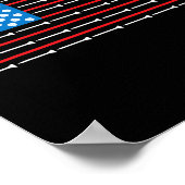 Amerikaanse Vlag Golfclubs Poster (Hoek)