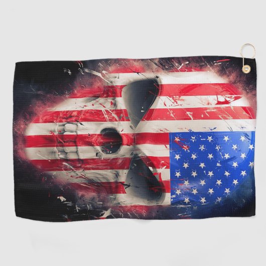 Amerikaanse vlag golfhanddoek (Horizontaal)