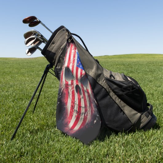 Amerikaanse vlag golfhanddoek (Groen)