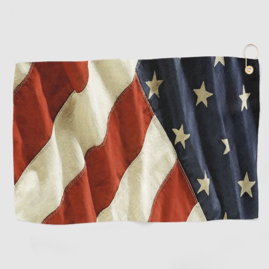 Amerikaanse vlag golfhanddoek (Horizontaal)