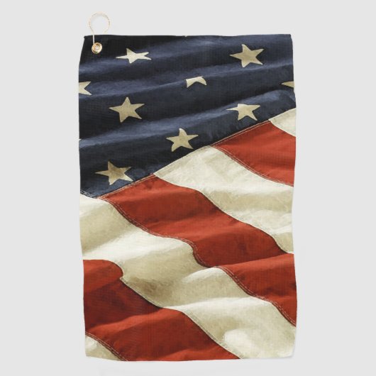 Amerikaanse vlag golfhanddoek (Voorkant)