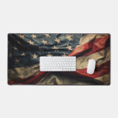 Amerikaanse vlag Golvend Stof Design Bureaumat (Keyboard & Muis)