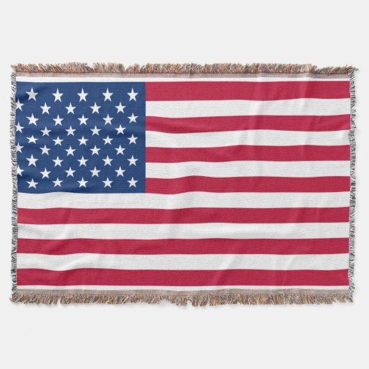 Amerikaanse vlag gooit deken. deken (Voorkant)