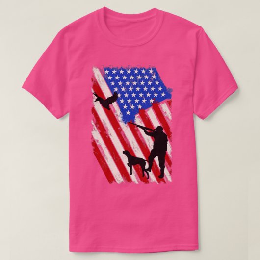 Amerikaanse vlag Goose Hunting T-shirt (Design voorkant)